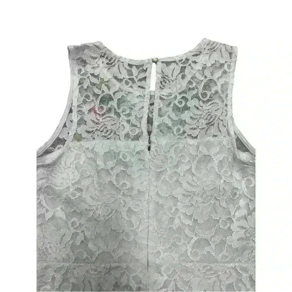 EUC White Lace Sundress With Floral Embroidery Size Small​ - Picture 4 of 4
